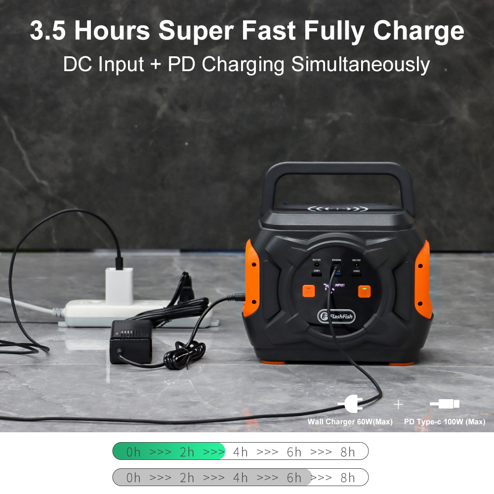 320W Portable Power Station with Wireless Charger | Off-Grid Emergency Solar Generator