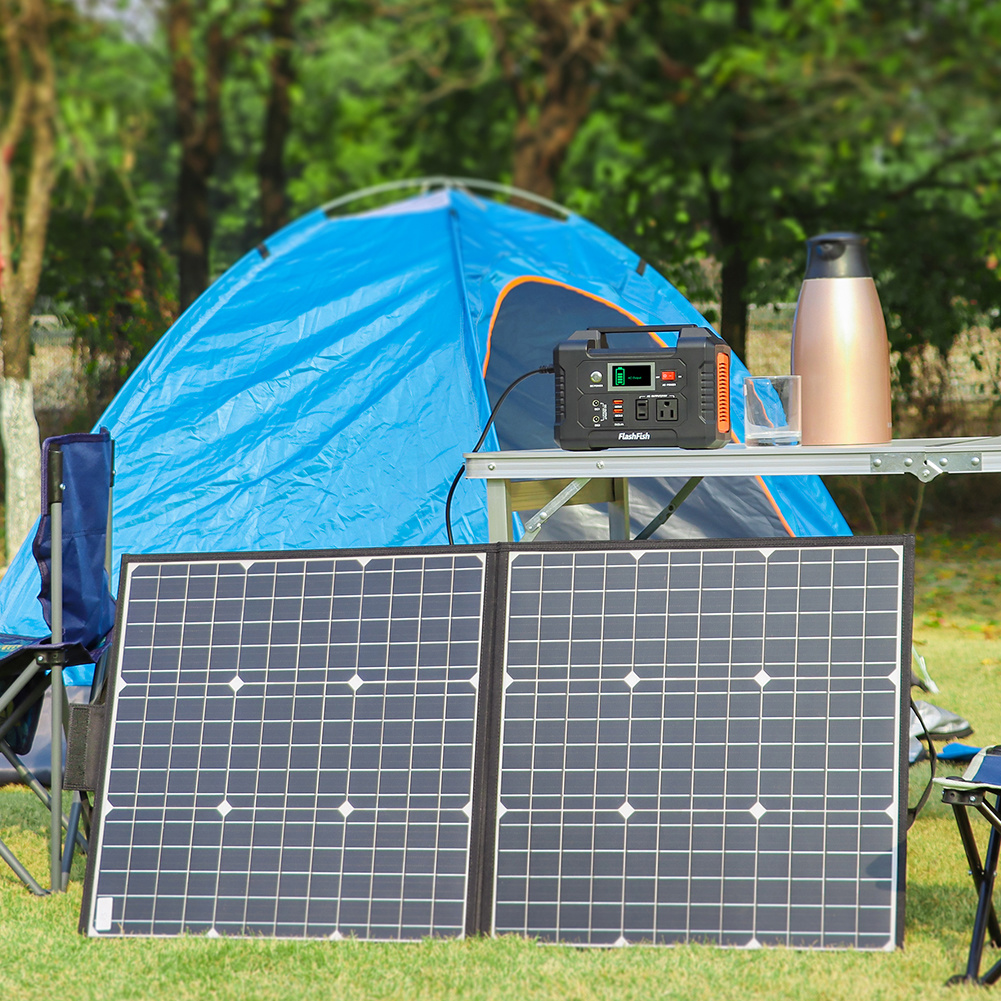 200W Portable Power Station + 50W Solar Panel Bundle – Complete Off-Grid Kit