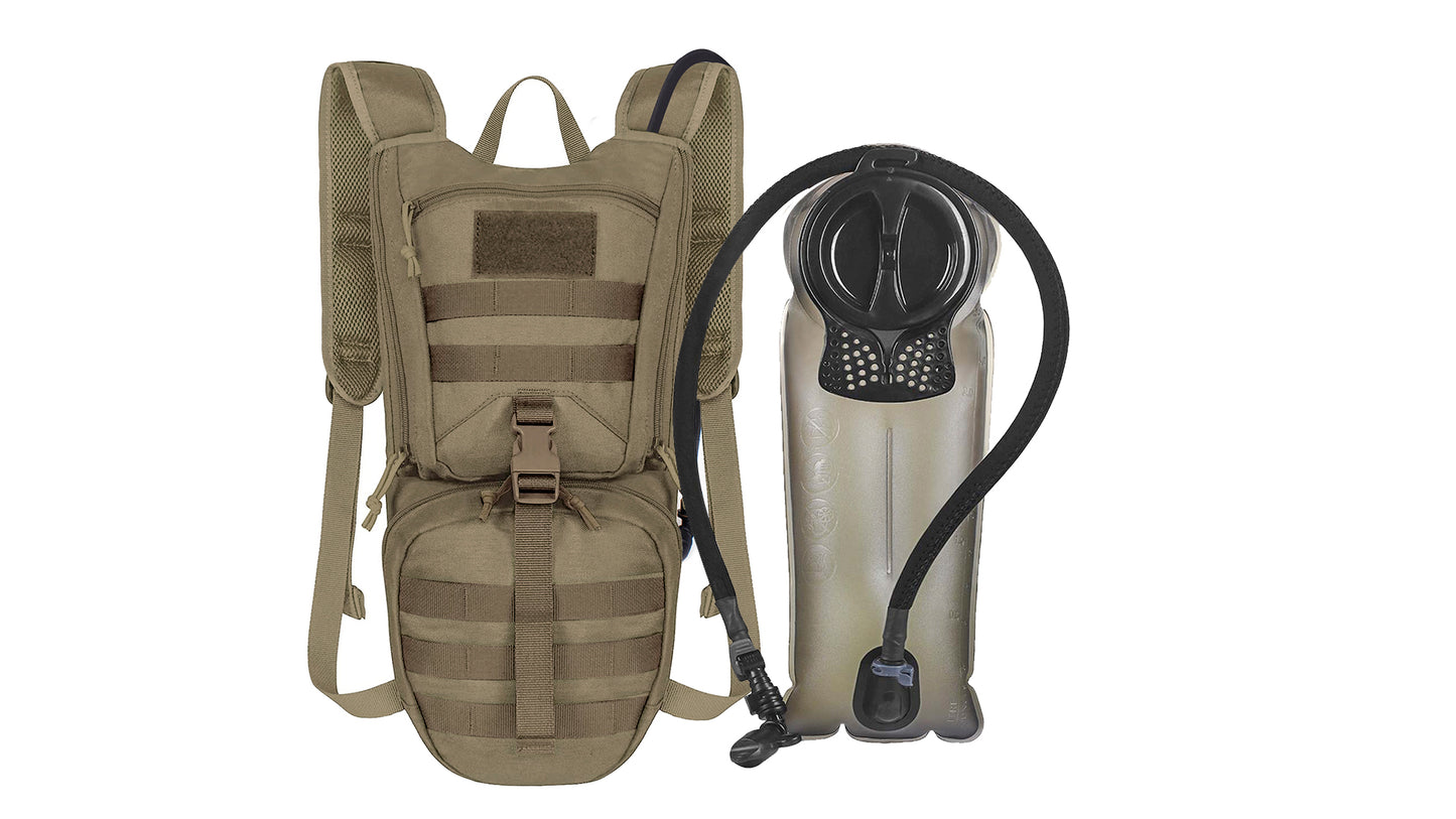 Tactical Hydration Backpack with 2.5L Insulated Water Bladder | MOLLE Compatible