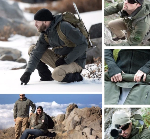 Men's Tactical Softshell Jacket | Windproof & Water-Resistant Military Outdoor Coat