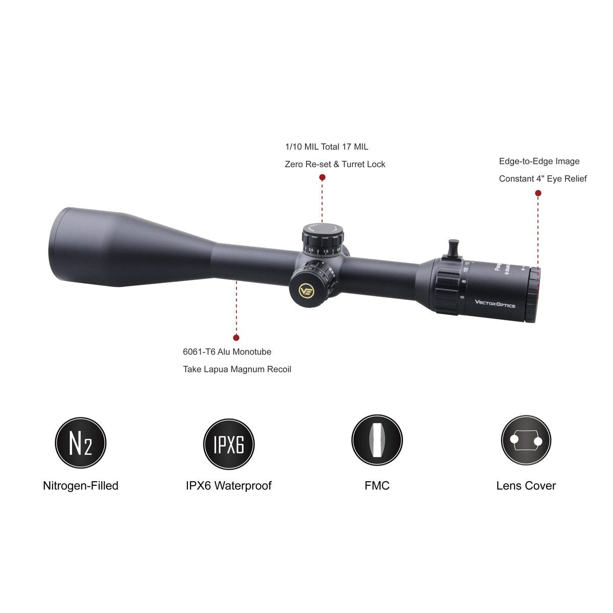 🔭 Paragon 6-30x56 GenII SFP Riflescope | 90% Light Transmission | 6-Gear Illumination
