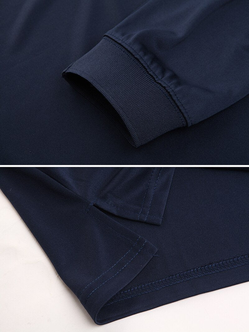 Men's Long Sleeve Tactical Polo Shirt | Quick-Dry Military Style with Zipper Pockets