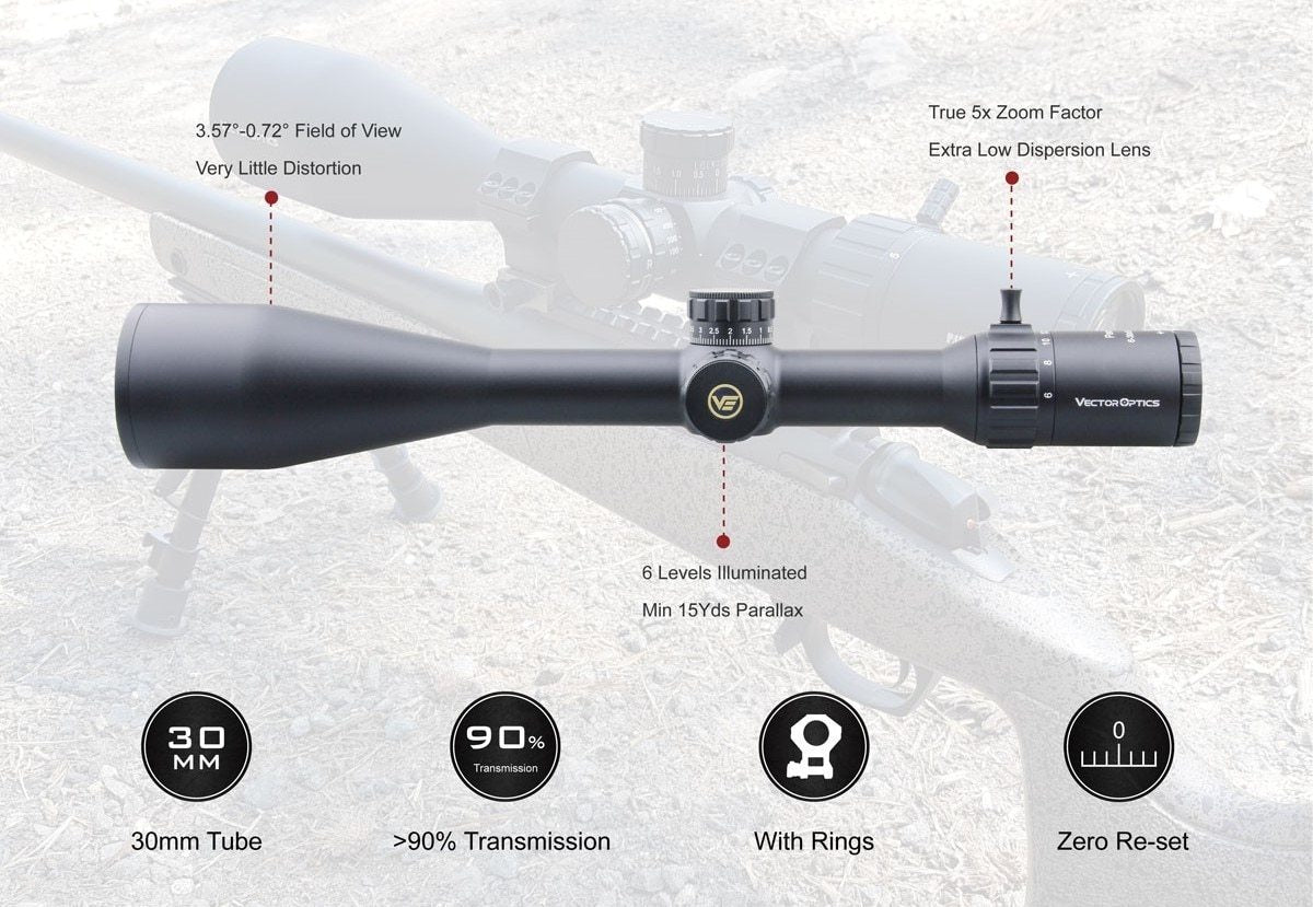 🔭 Paragon 6-30x56 GenII SFP Riflescope | 90% Light Transmission | 6-Gear Illumination