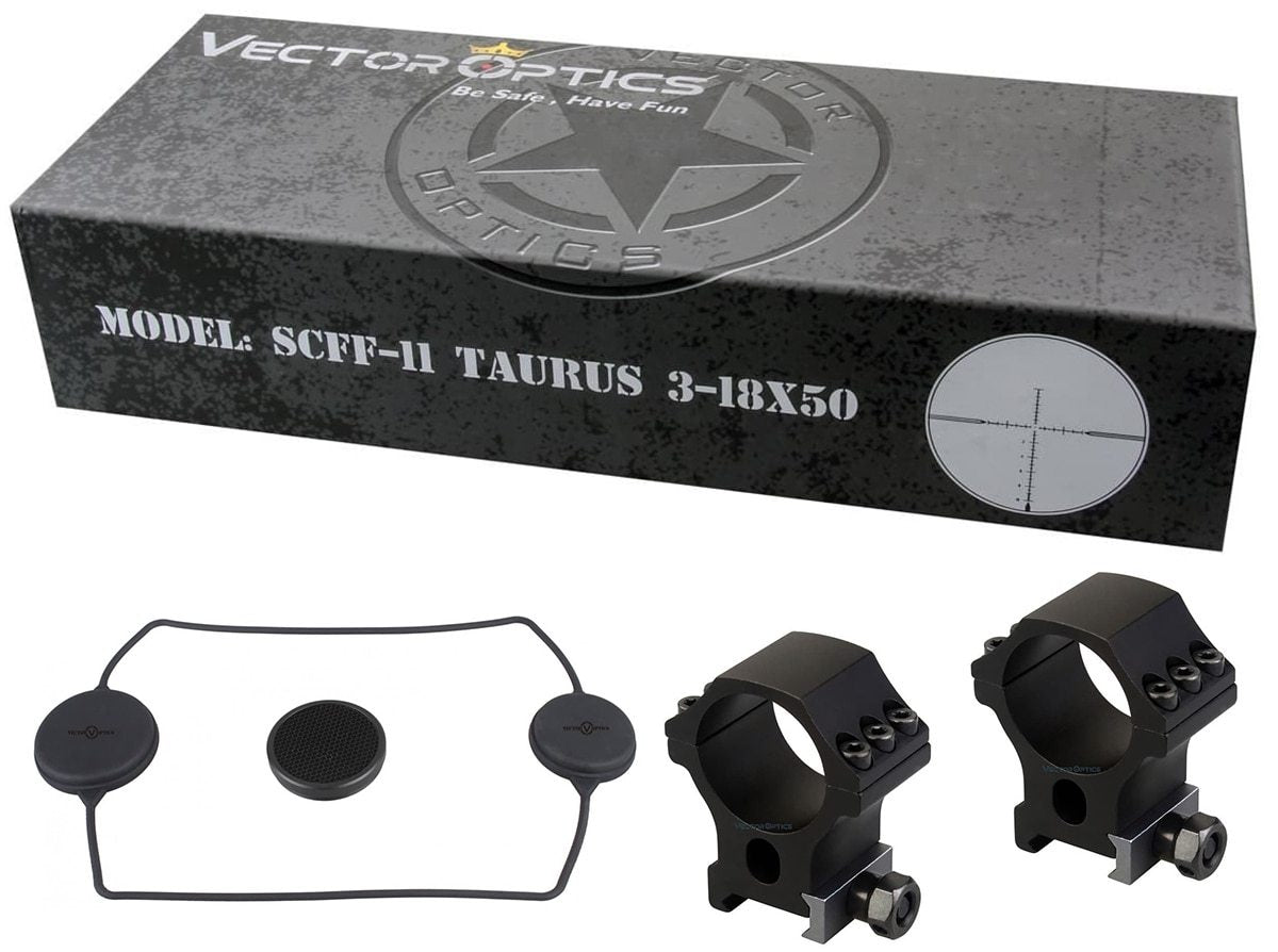 🔭 Taurus 3-18x50 FFP Tactical Riflescope | Long Range | 6-Level Illumination | 1/10 MIL