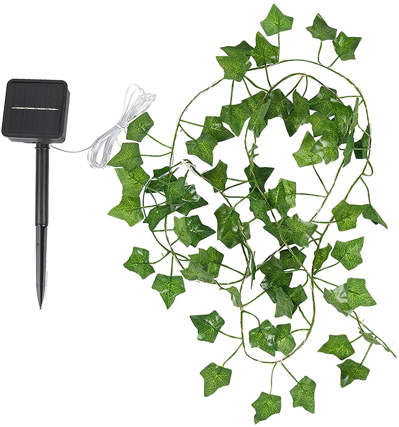 Solar-Powered LED String Lights | Maple Leaf Garland for Off-Grid Outdoor & Homestead Decor