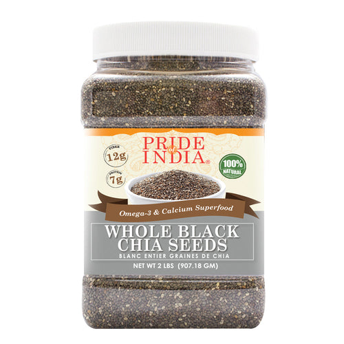 Whole Black Chia Seeds | Omega-3 & Calcium Superfood for Food Storage